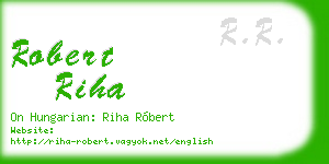robert riha business card