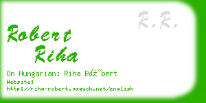 robert riha business card